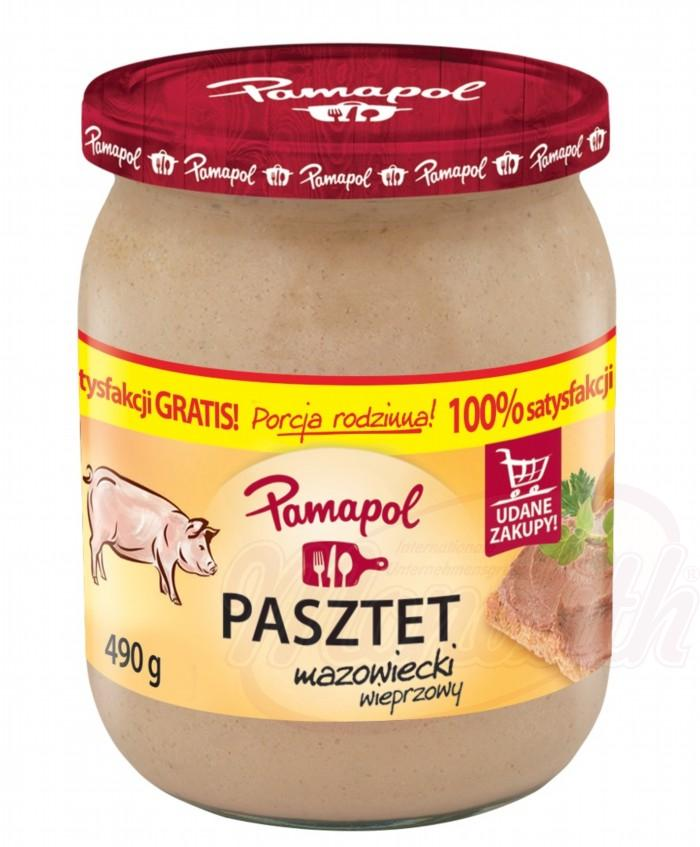 Pate di maiale "Pasztet Mazowiecki" PAMAPOL 490 g