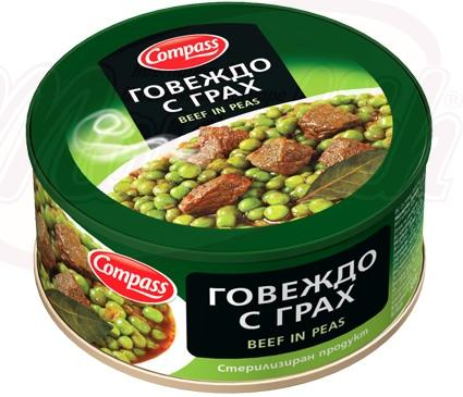 Carne bovina con piselli 300 g COMPASS