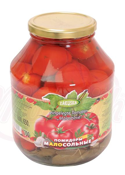 Pomodori conservati, poco salati "Malosolnyie" 1,7 kg ZAKUSKA