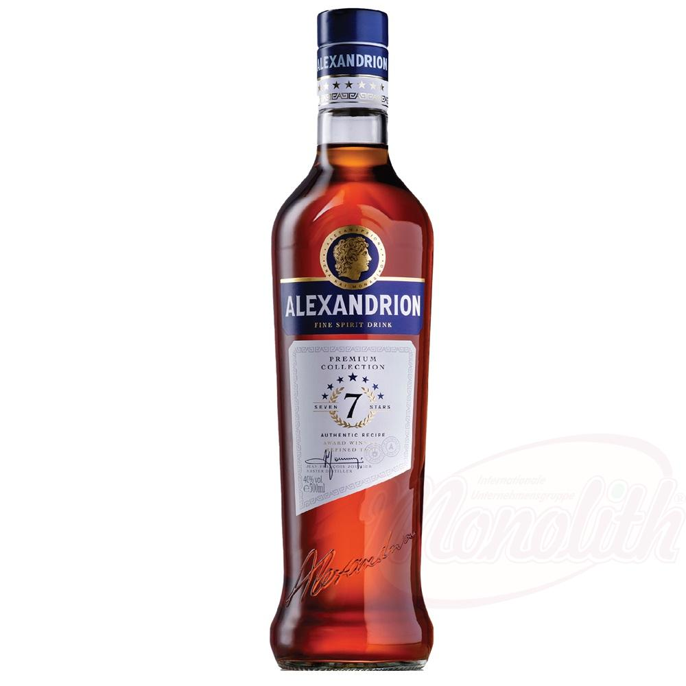 Bevanda alcolica "Alexandrion 7*", 700 ml/500 ml/200 ml Alc.40%vol.