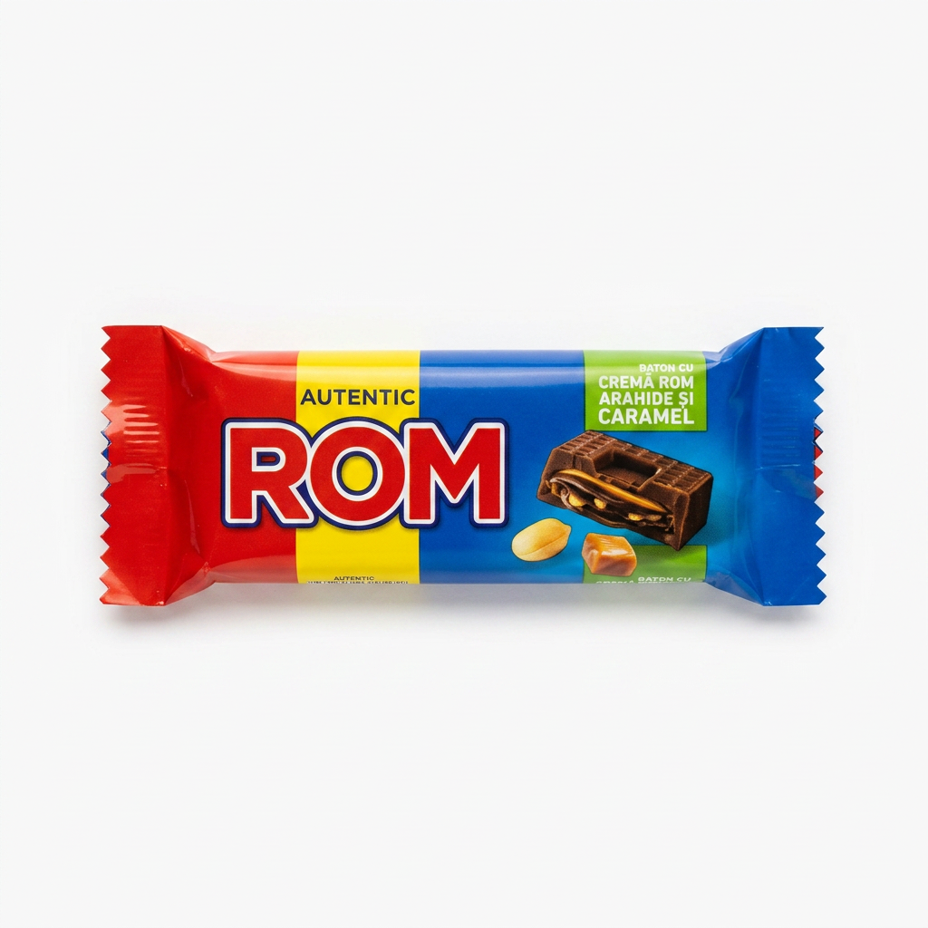 Barretta rom con ripieno di caramello e arachidi