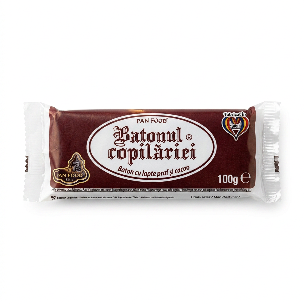 Cioccolato “barretta dell’infanzia/batonul copilăriei” latte e cacao/latte cacao e aroma di vaniglia/amarene