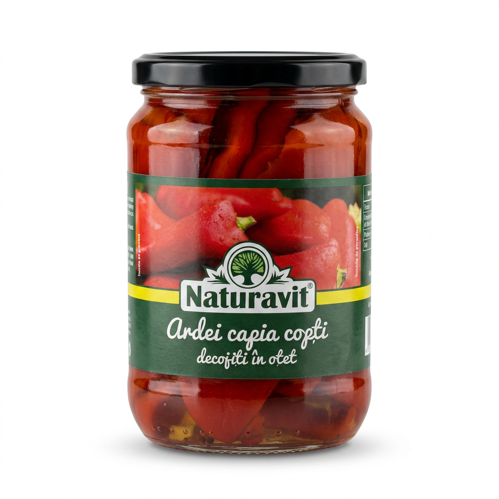Peperoni “Kapia” sbucciati sottaceto 680g NATURAVIT