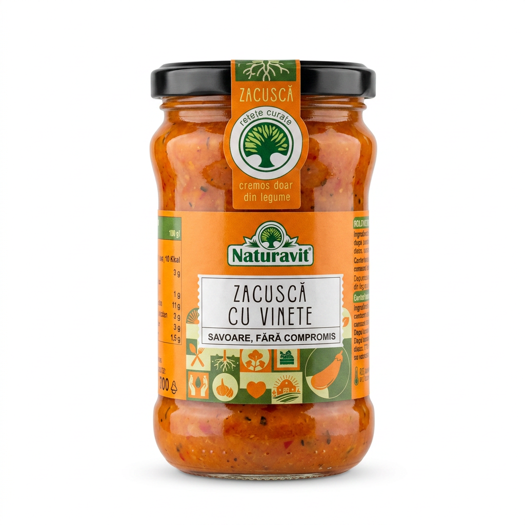 Antipasto con melanzane “zacusca cu vinete” 290g NATURAVIT