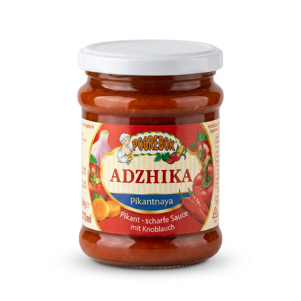 "POGREBOK"-"ADZHIKA" Salsa piccante con aglio 255 g