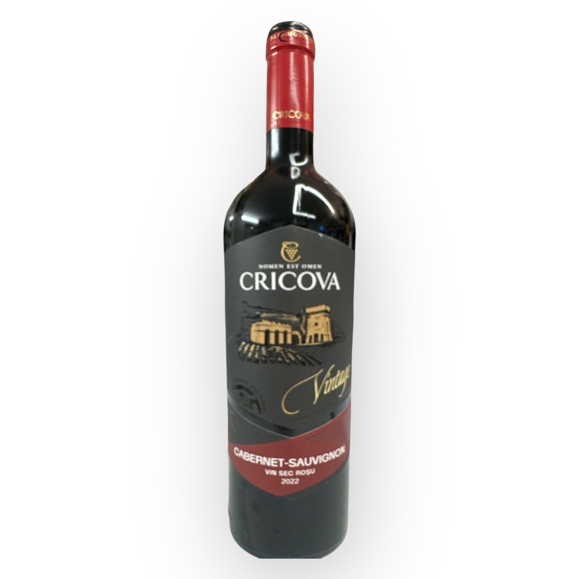 Cricova vino rosso secco Cabernet Sauvignon/Chardonnay Vintage, 750 ml Alc. 12,9% vol.