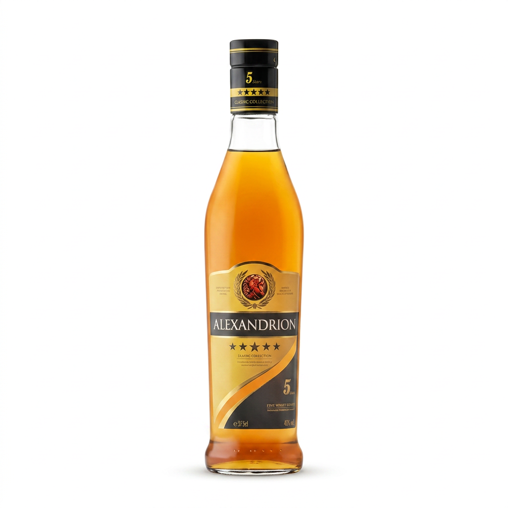 Bevanda alcolica "Alexandrion 5*",700 ml/500 ml/200 ml Alc. 37,5% vol.