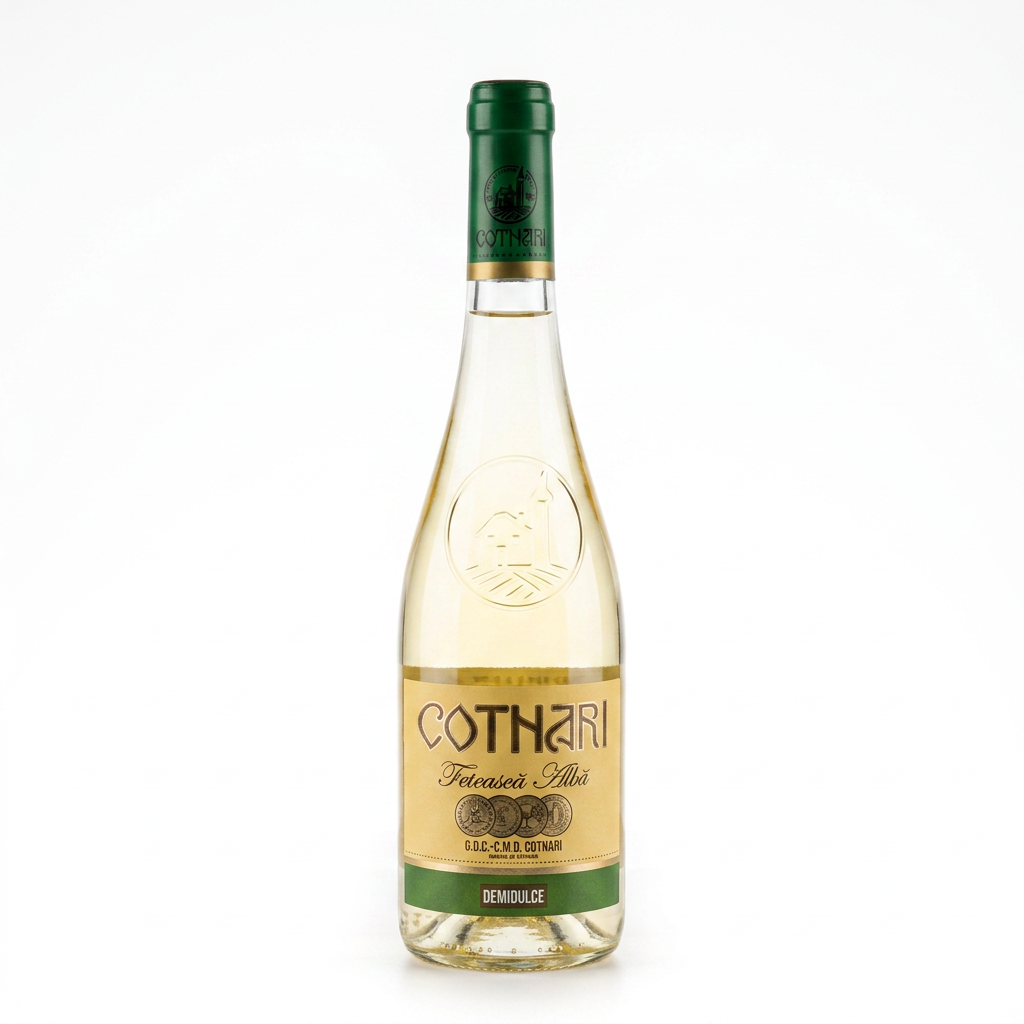 Vino Cotnari "Busuioaca", "Feteasca Alba", "Grasa de Cotnari", "Grasa de Cotnari Demi-Sec" 750 ml, Alc.12%vol.