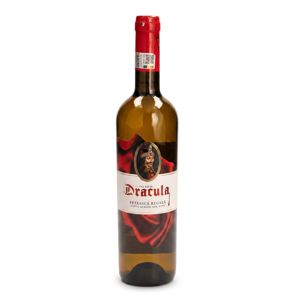 Vino bianco secco "Dracula-Feteasca Regala", 750ml 12% vol.