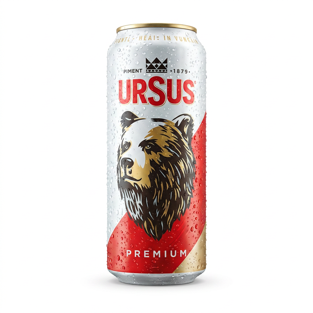 Birra chiara "URSUS" Alc.5% vol. (lattina 500 ml)
