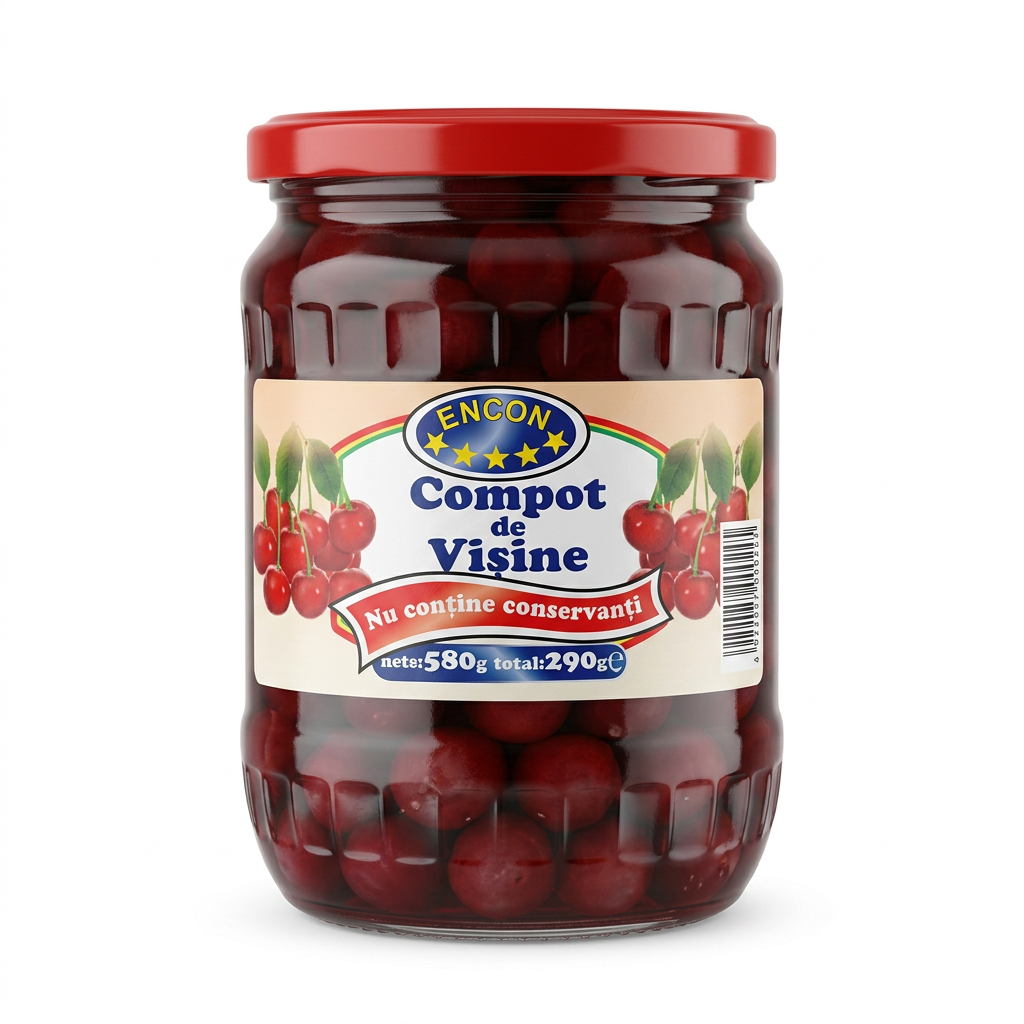Amarene sciroppate "Compot de visine" 580 g ENCON