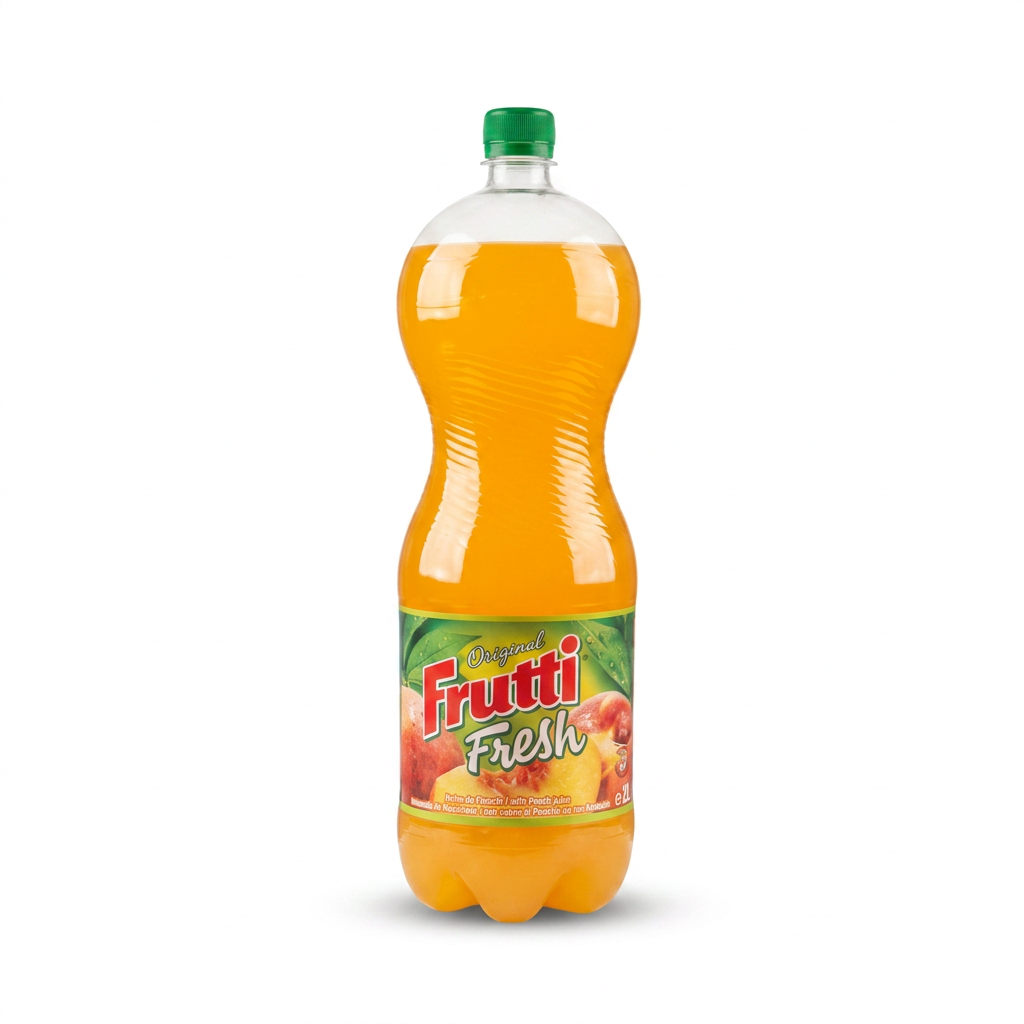Băutură răcoritoare carbogazoasă cu aromă de lămâie și soc/Struguri roșii/Tutti frutti/Grapefruit/Piersici/Portocală "Frutti Fresh" 1.5lt