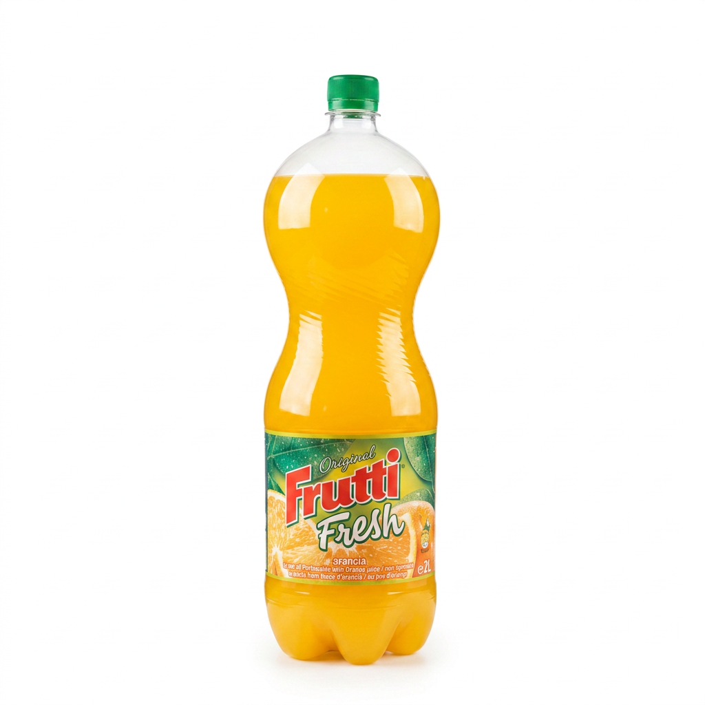 Băutură răcoritoare carbogazoasă cu aromă de lămâie și soc/Struguri roșii/Tutti frutti/Grapefruit/Piersici/Portocală "Frutti Fresh" 1.5lt
