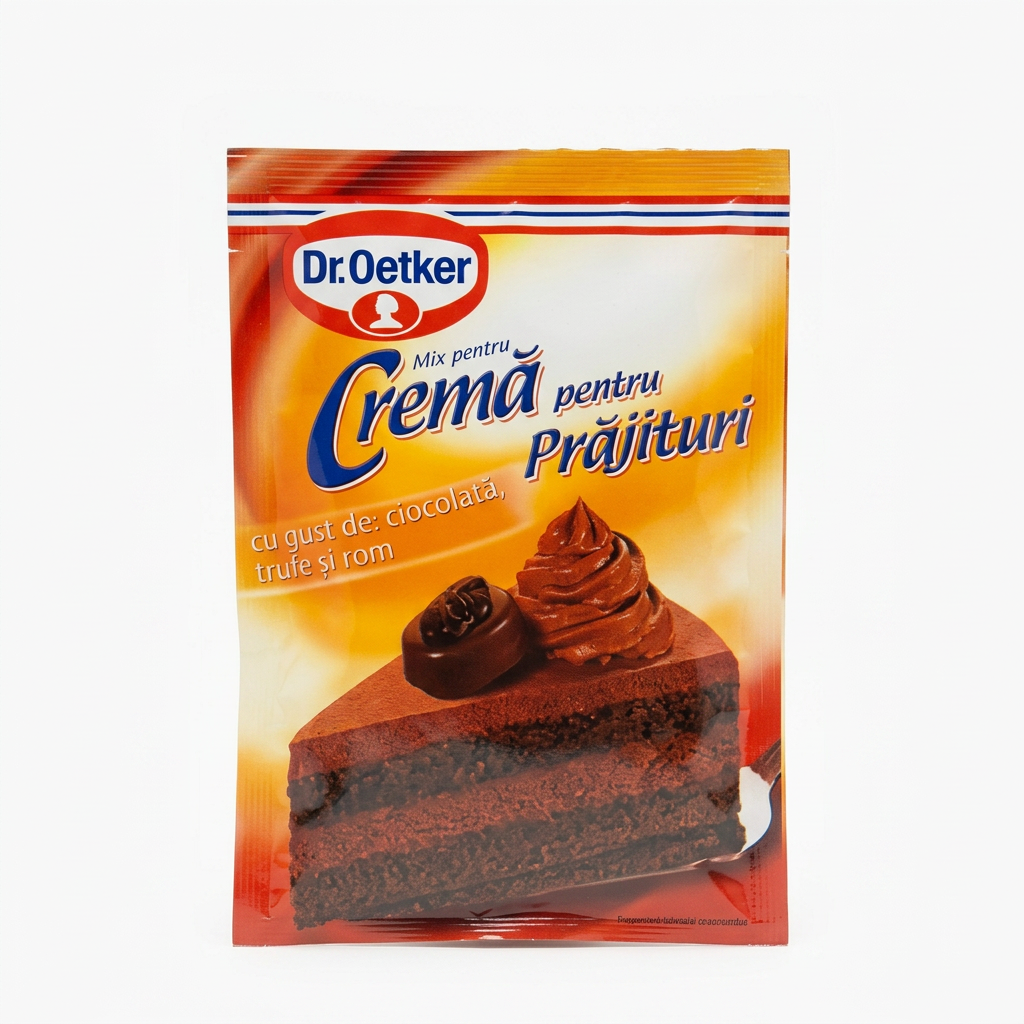 Crema per torte al gusto di cioccolato e rum "Crema pentru prajituri cu gust de ciocolata, trufe si rom" 57 g Dr. Oetker