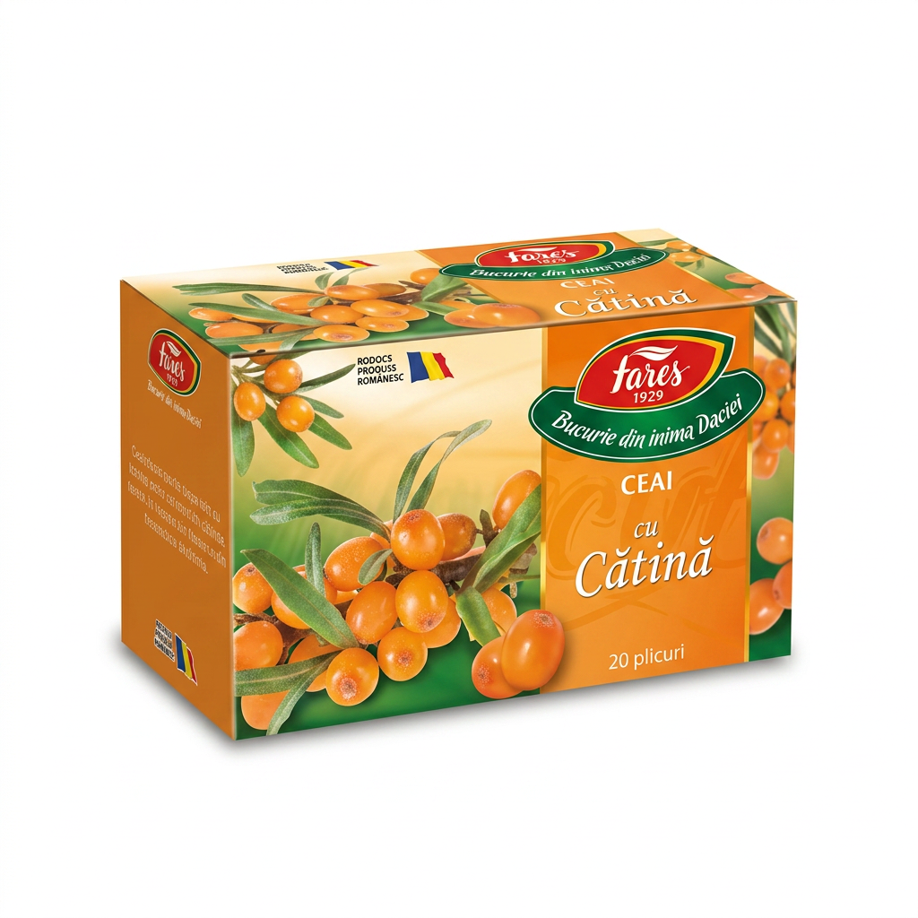 Tè aromatizzato all`olivello spinoso "Ceai cu Catina", 20x2g FARES