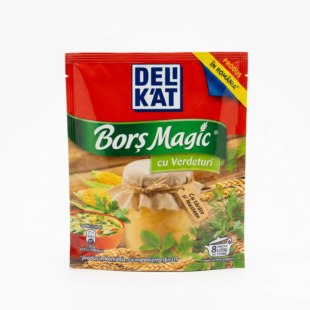 Miscela di condimento con erbe aromatiche "Bors Magic cu verdeturi" 65 g DELiKAT