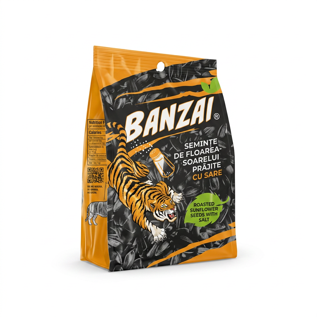 Semi di girasole neri "Banzai", tostati 130 g