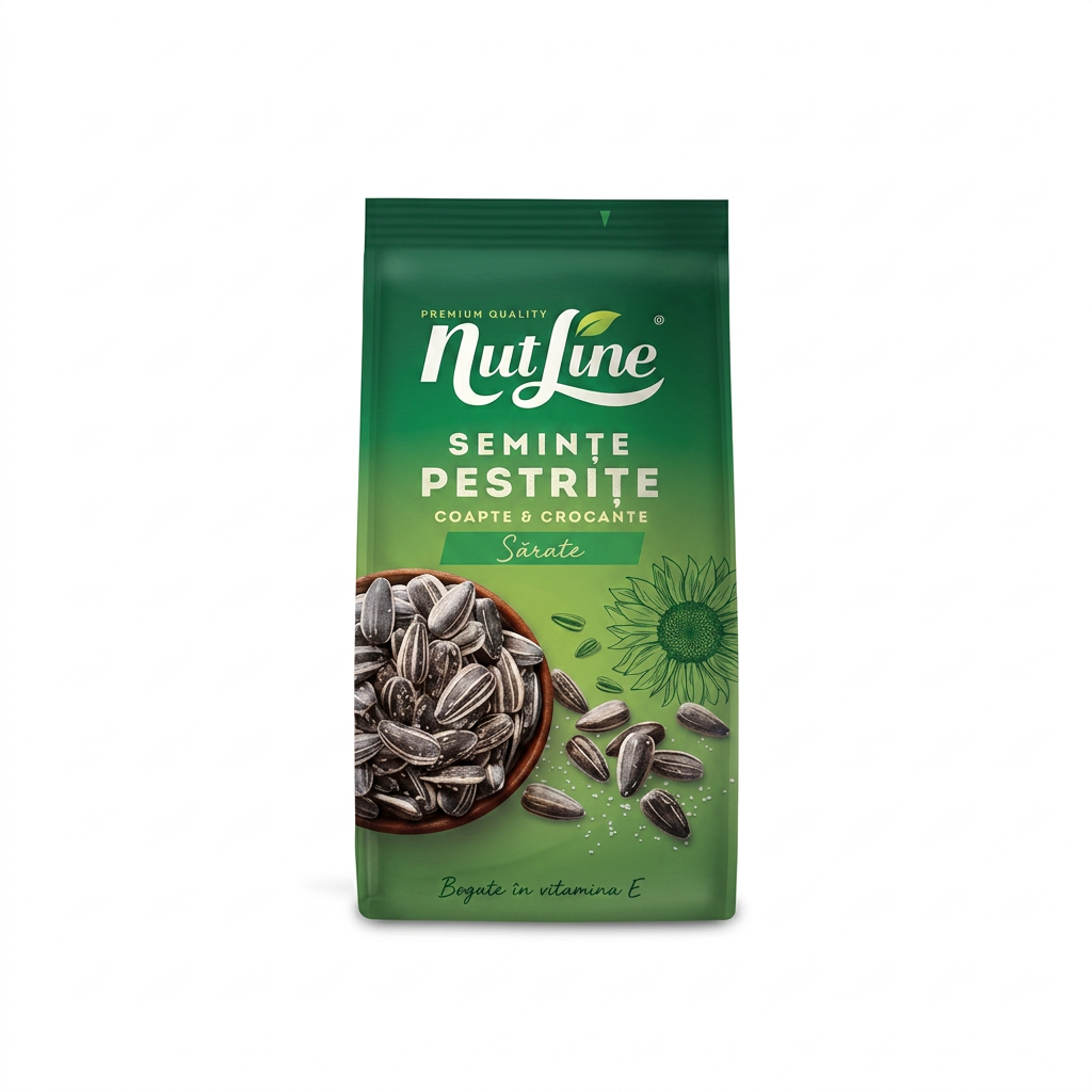Semi di girasole neri, non sbucciati, salati 300 g NUTLINE