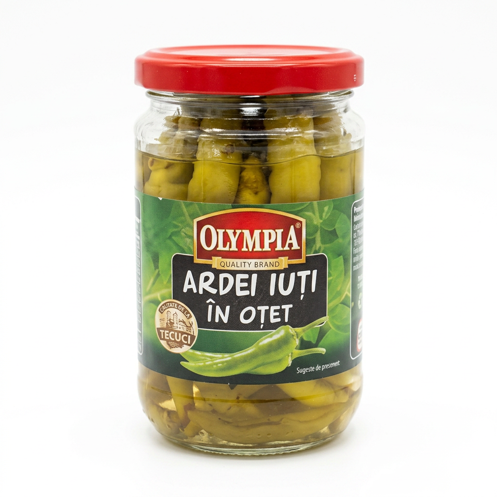 Peperoncini verdi sottaceto "Ardei iuti in otet" 314 gr OLYMPIA