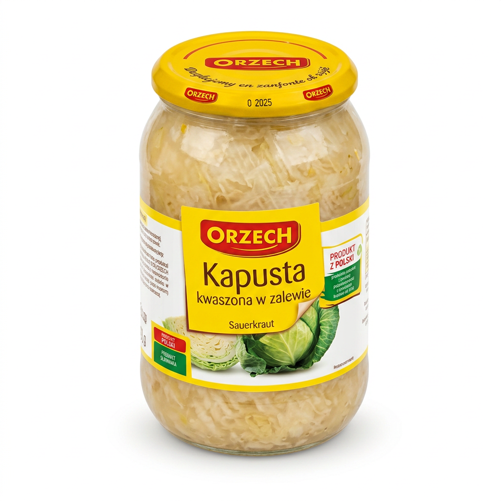 Crauti in salamoia "Kapusta kwaszona w zalewie", 900g ORZECH