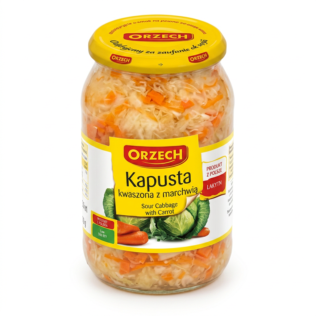 Crauti con carota "Kapusta kwaszona z marchwia", 900g ORZECH