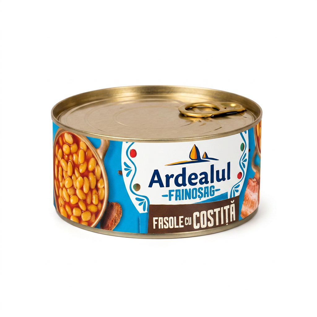 Costolette con fagioli "Costita cu fasole" 300 g ARDEALUL
