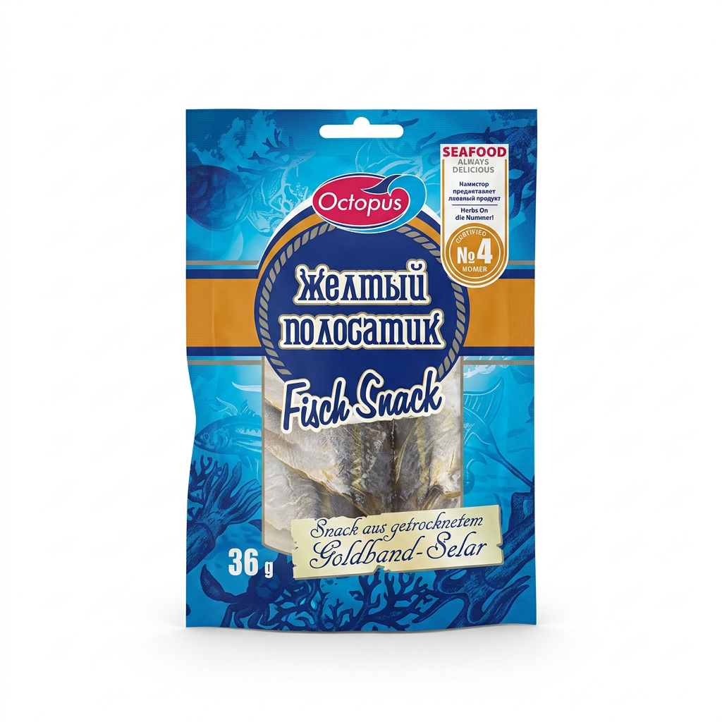 Snack di Suro banda gialla, essiccato e salato 36g
