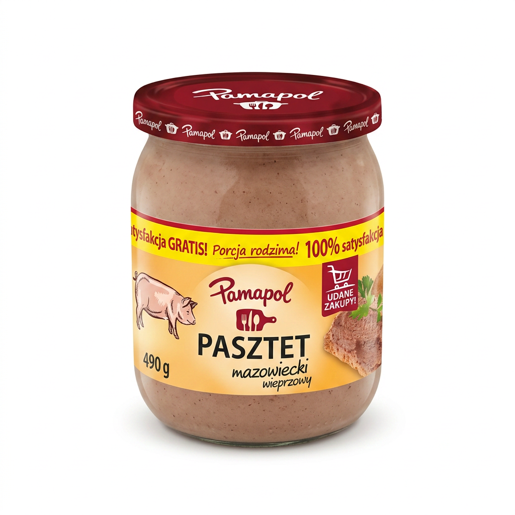 Pate di maiale "Pasztet Mazowiecki" PAMAPOL 490 g