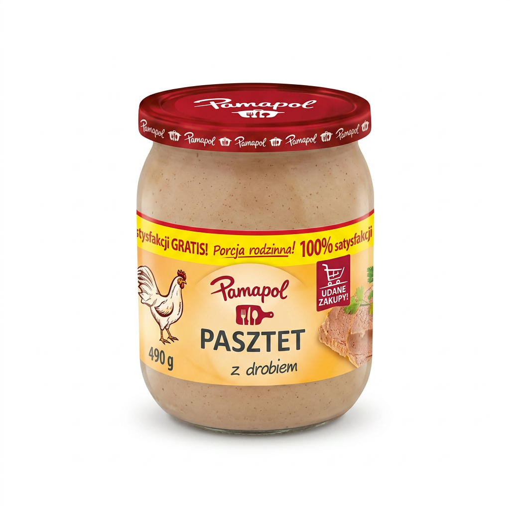 Pate con pollo "Pasztet z drobiem" PAMAPOL 490g