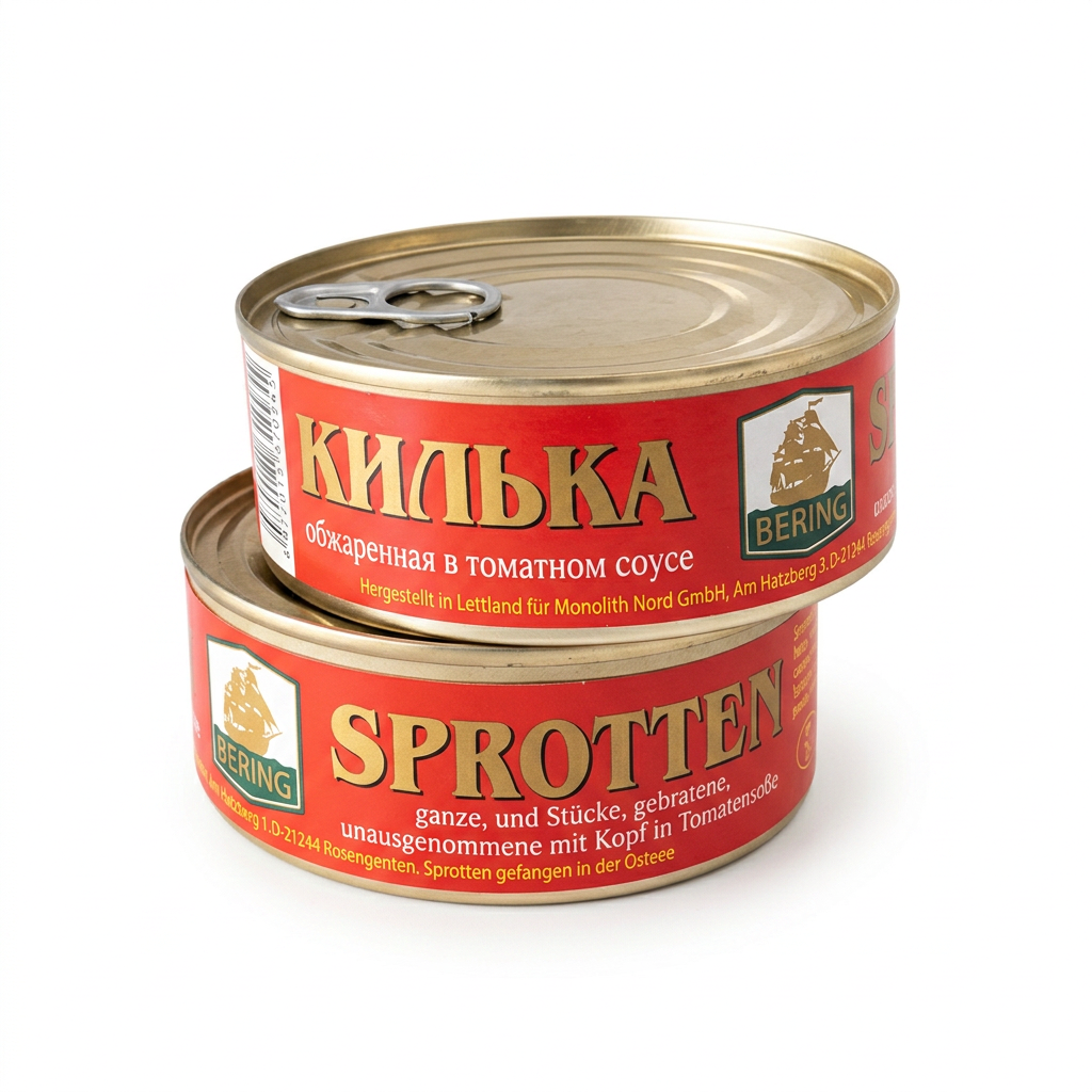 Spratti fritti, in salsa di pomodoro, 240g Bering