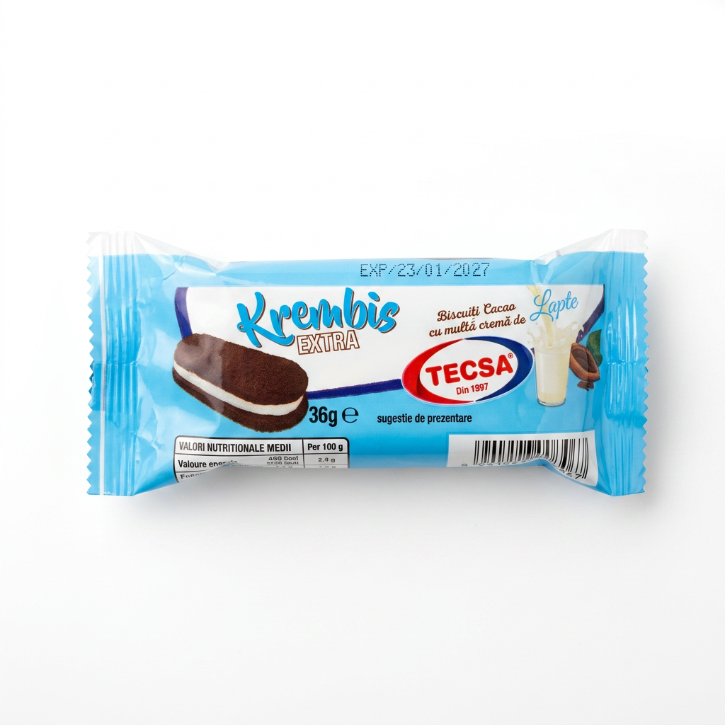 Biscotto  Krembis con crema al cacao e vaniglia/cacao/limone/biscotto al cacao con crema di latte