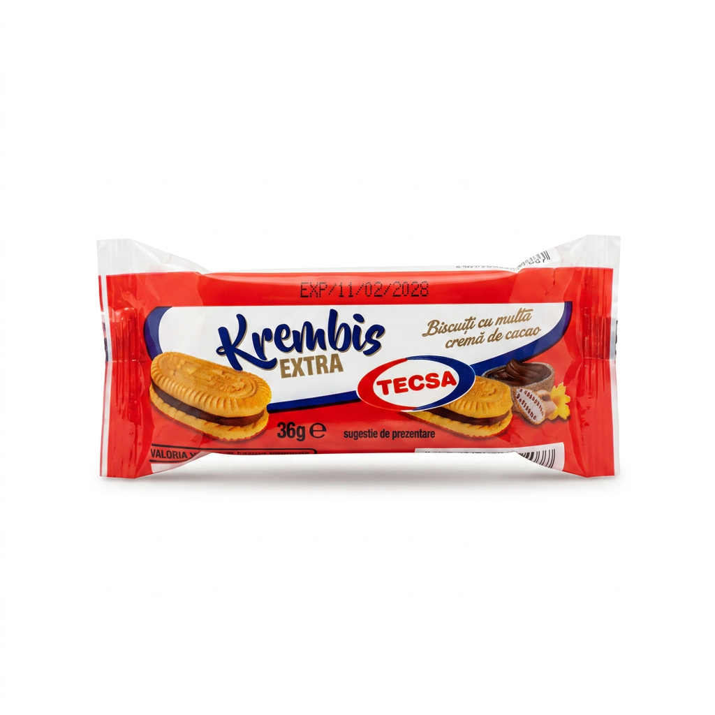 Biscotto  Krembis con crema al cacao e vaniglia/cacao/limone/biscotto al cacao con crema di latte