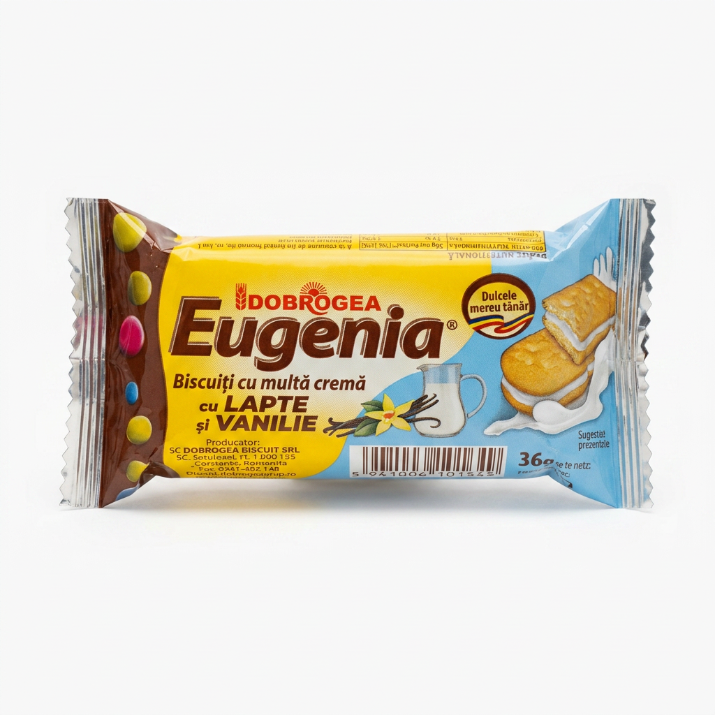 Biscotto “Eugenia” al gusto di cacao,vaniglia/cacao/latte,vaniglia