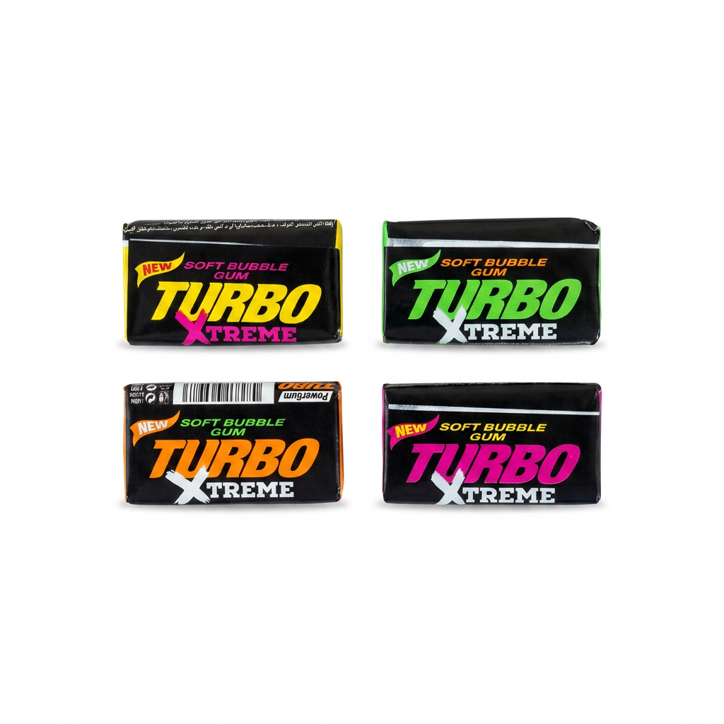 Gomma da masticare con tatuaggio assortite TURBO