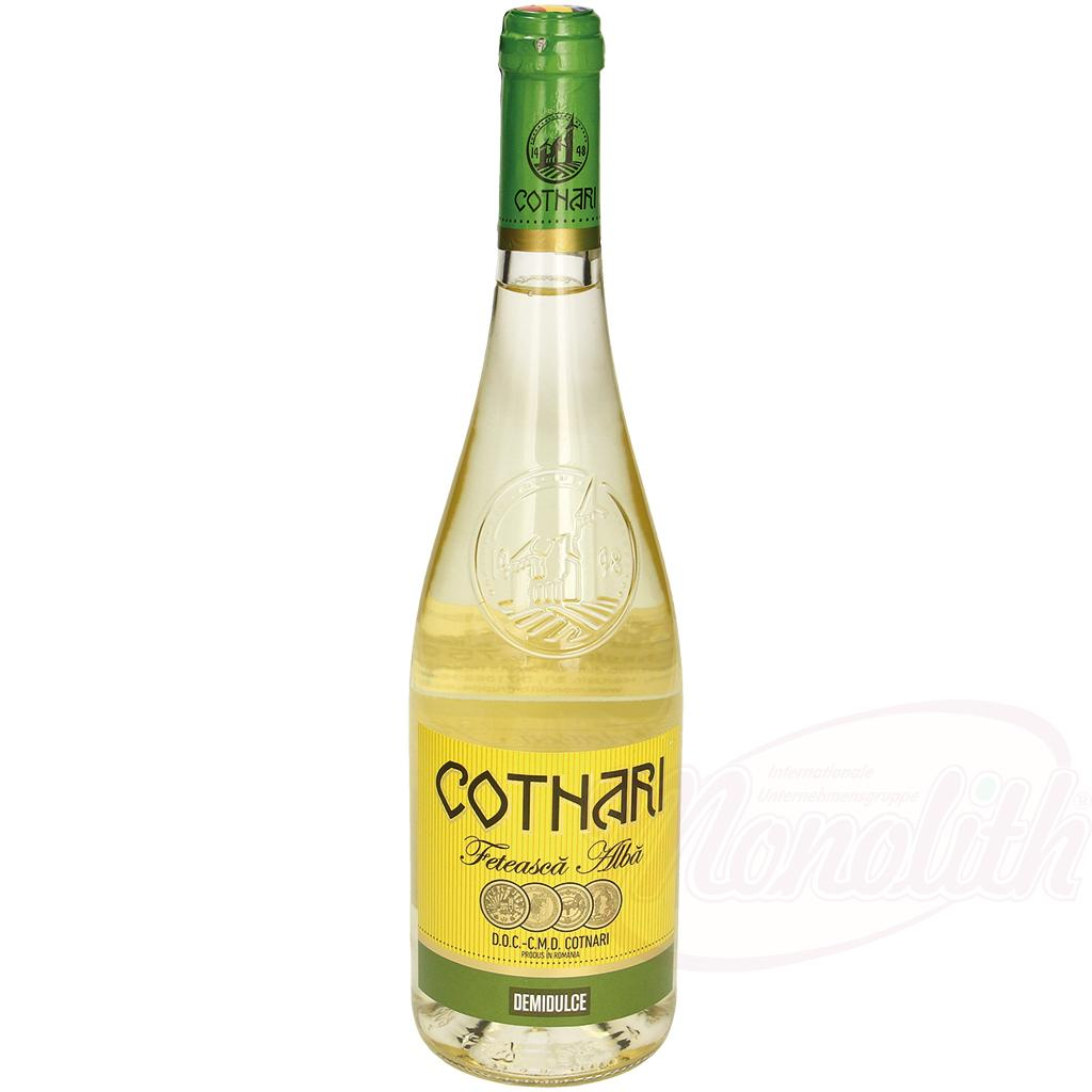 Vino Cotnari "Busuioaca", "Feteasca Alba", "Grasa de Cotnari", "Grasa de Cotnari Demi-Sec" 750 ml, Alc.12%vol.