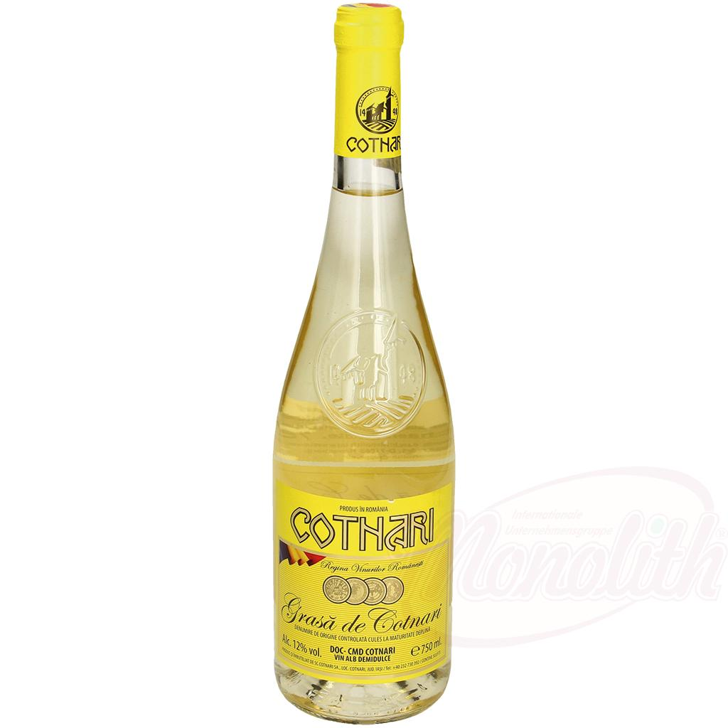 Vino Cotnari "Busuioaca", "Feteasca Alba", "Grasa de Cotnari", "Grasa de Cotnari Demi-Sec" 750 ml, Alc.12%vol.